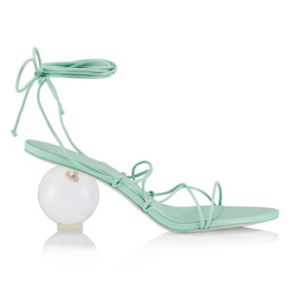 CULT GAIA Su Leather Lace-Up Sandals | size 39